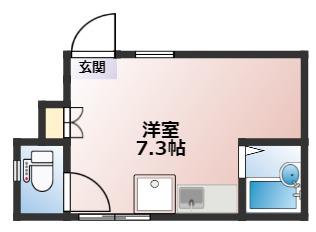 サクラヒルズ(ワンルーム/1階)の間取り写真