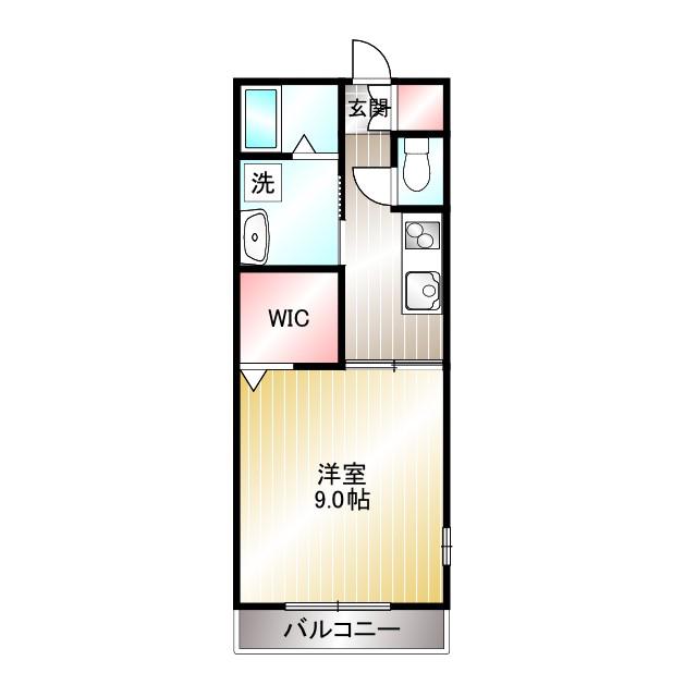 ＪＲ中央線 武蔵境駅 徒歩28分 3階建 築16年(1K/3階)の間取り写真
