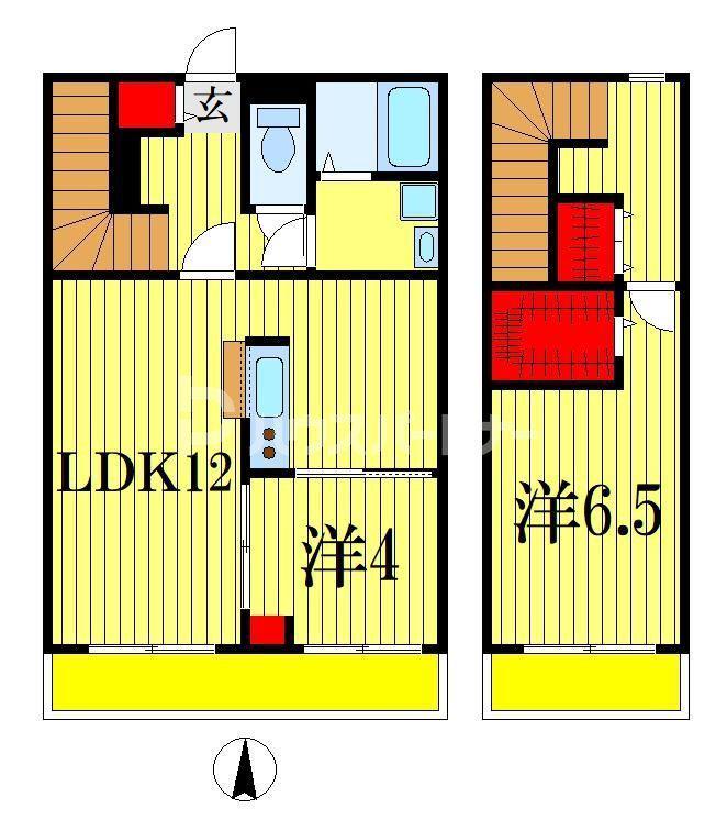 S.O.H I(2LDK/1階)の間取り写真
