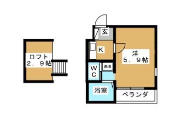 TMJ相模大野(1K/1階)の間取り写真