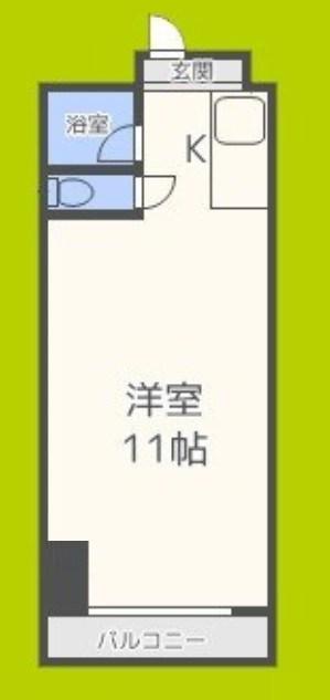 パディーブレイドII(1K/5階)の間取り写真
