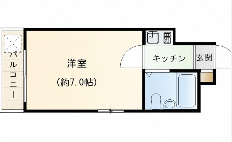 VITA89(1K/2階)の間取り写真