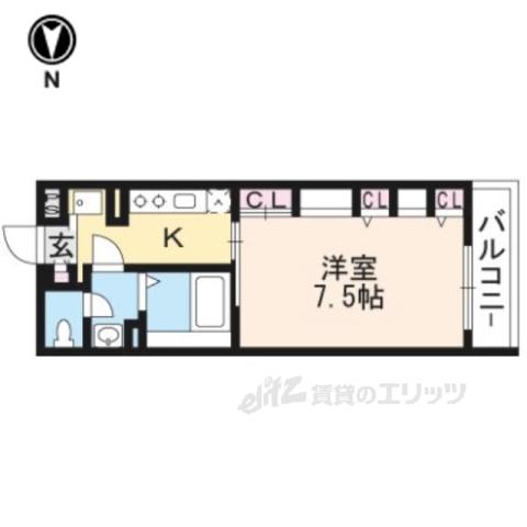 リブリひだまり(1K/2階)の間取り写真
