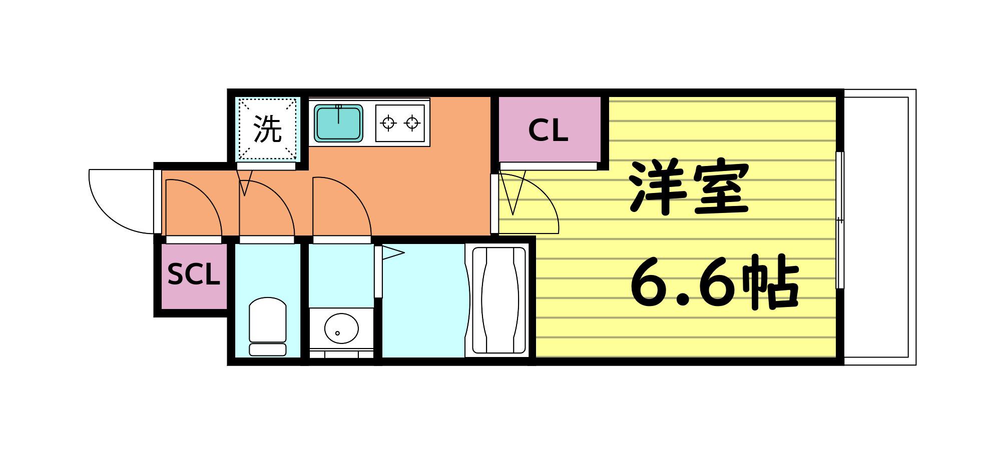 サムティ大阪GRAND イースト(1K/8階)の間取り写真