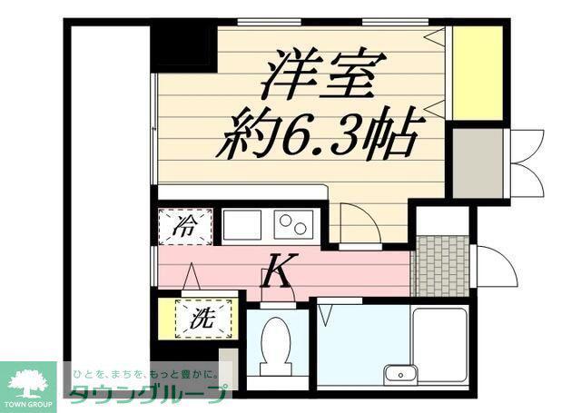 HF南麻布レジデンス(1K/5階)の間取り写真