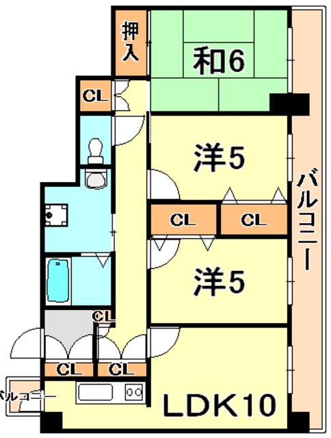 ロイヤルヴィレッジ(3LDK/3階)の間取り写真