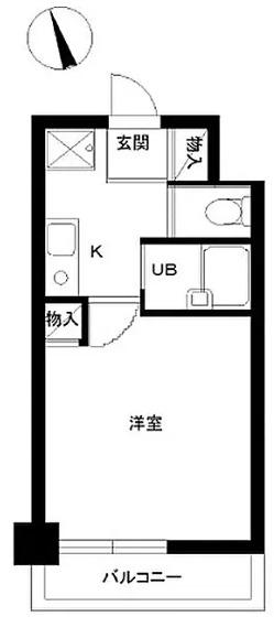 スカイコート本郷東大前第2(1K/8階)の間取り写真