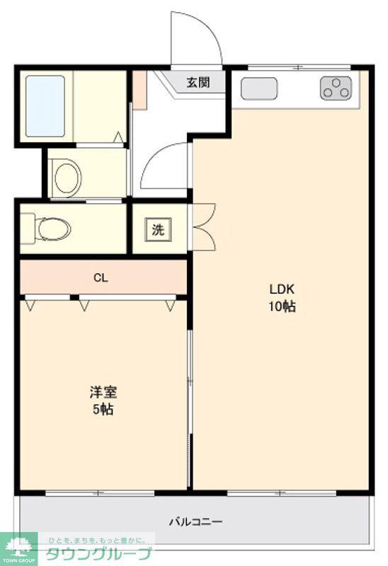 原木スカイシャルム(1LDK/2階)の間取り写真