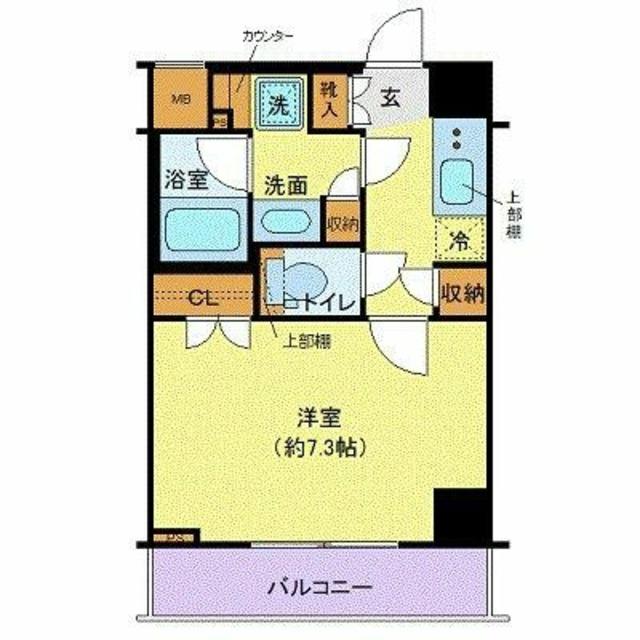 ガリシア用賀(1K/3階)の間取り写真