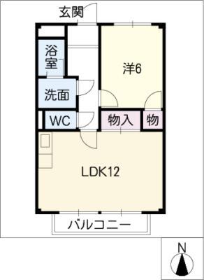 サープラスY.S(1LDK/2階)の間取り写真