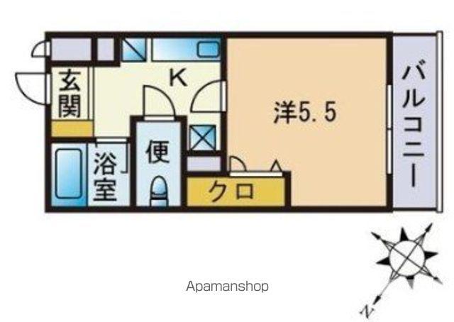 ハーベスト白金(1K/2階)の間取り写真