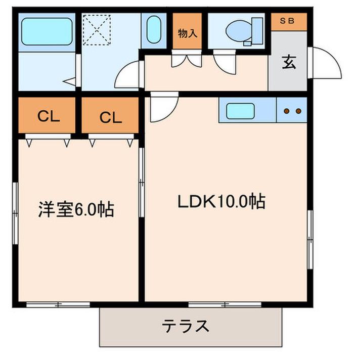 ドルチェ(1LDK/1階)の間取り写真