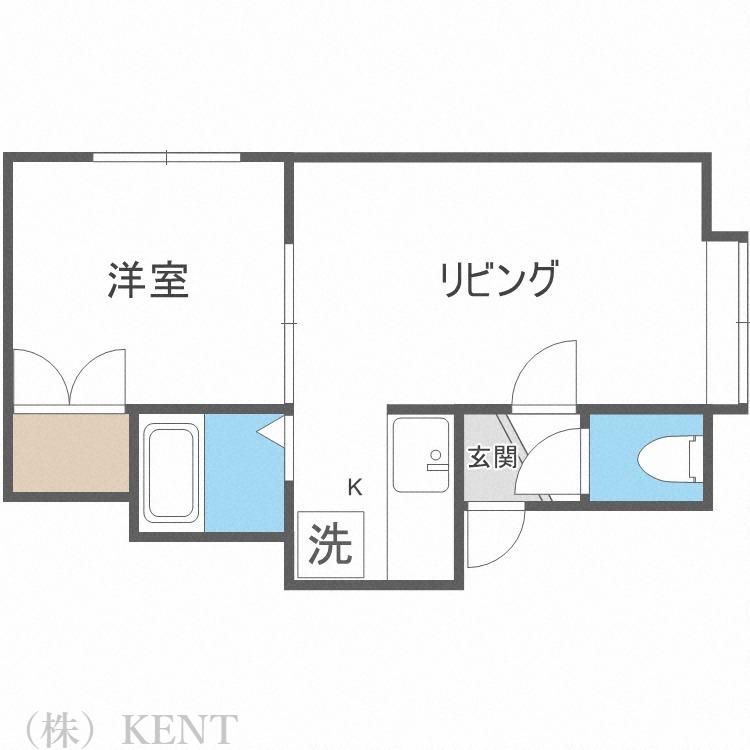 スターハウス(1LDK/3階)の間取り写真