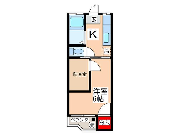 上原コーポラス(1K/2階)の間取り写真