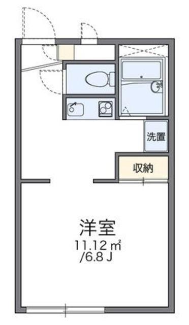 レオパレス武蔵野(1K/2階)の間取り写真