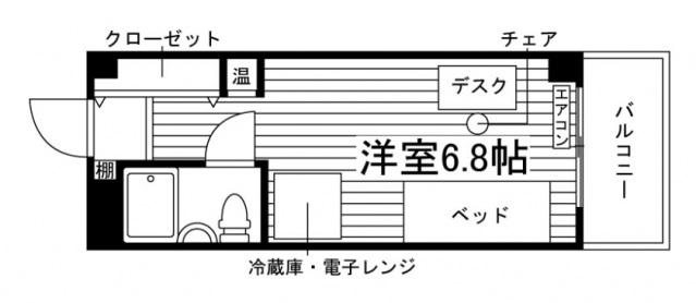 学生会館 サンクレスト津田沼(ワンルーム/3階)の間取り写真