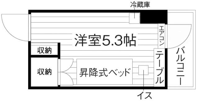 学生会館 ユニハーモニー天満橋(ワンルーム/4階)の間取り写真