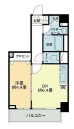 グランディール田端(1DK/2階)の間取り写真