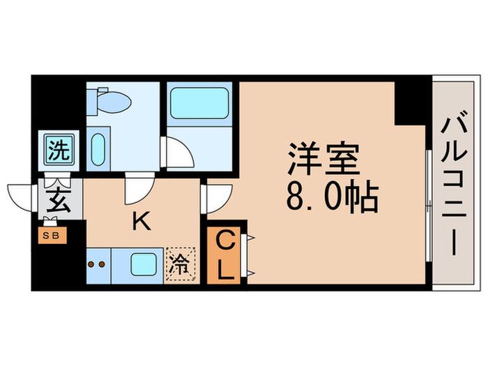 ライジングプレイス金町(1K/3階)の間取り写真