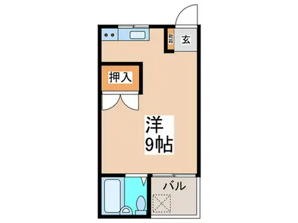 野村学生マンション 上(ワンルーム/2階)の間取り写真