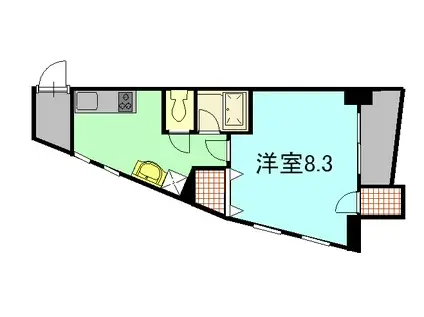 エムオーベント(1DK/7階)の間取り写真