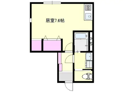 メゾン・ド・アニモ(ワンルーム/1階)の間取り写真