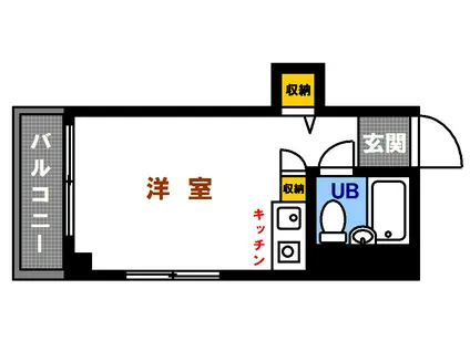 アベニュー蔦本(1K/3階)の間取り写真