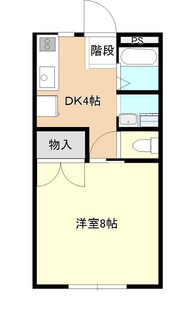 ハイツサンテルヌマA(1DK/1階)の間取り写真