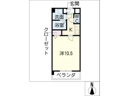 マ・メゾン瑞穂(1K/4階)の間取り写真