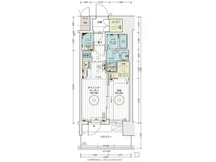 エステムコート名古屋ルノン(1DK/12階)の間取り写真
