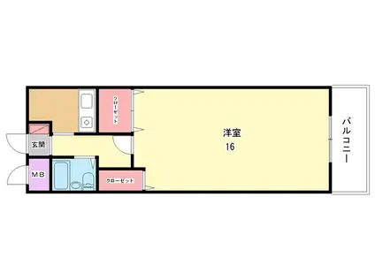 南桜塚ビル(1K/3階)の間取り写真