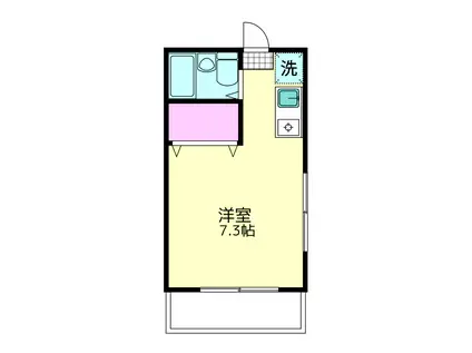 ドリーム大坂上(ワンルーム/2階)の間取り写真