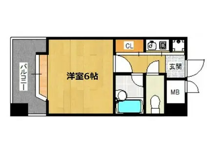 ピュアドーム高宮アーネスト(1K/7階)の間取り写真