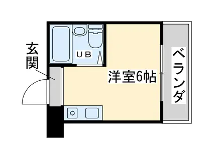 ジオナ柴島Ⅱ(ワンルーム/4階)の間取り写真