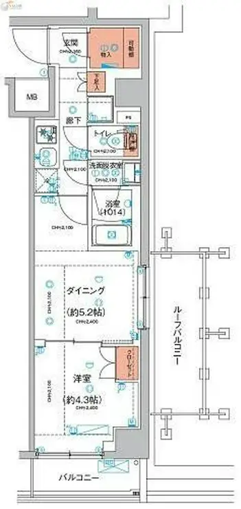 ハーモニーレジデンス東京羽田スカイブリッジ 5階階 間取り