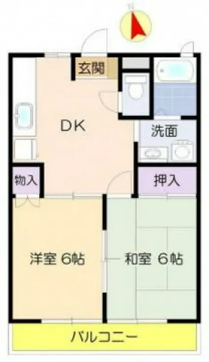 ソレアード中富 3階階 間取り