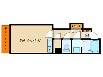 アビタシオン(ワンルーム/5階)の間取り写真