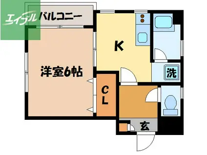 カリーナクアトロピアニ(1K/3階)の間取り写真