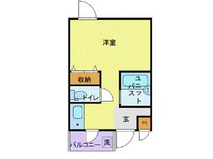 日興パレセゾン経堂(ワンルーム/2階)の間取り写真