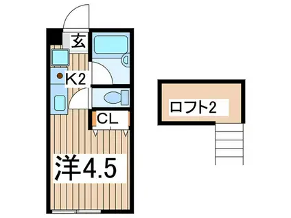 センターグリーン金沢(1K/1階)の間取り写真