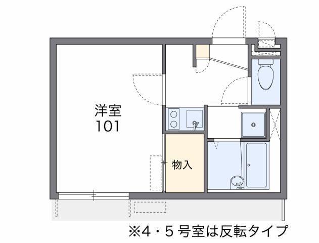 レオパレスカラコレス(1K/2階)の間取り写真