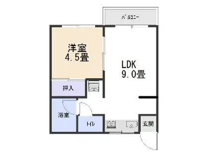 いずみハイツ石原II(1LDK/1階)の間取り写真