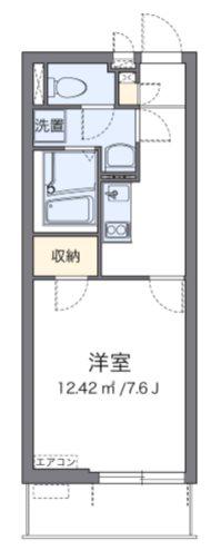 グランシーダ(1K/1階)の間取り写真