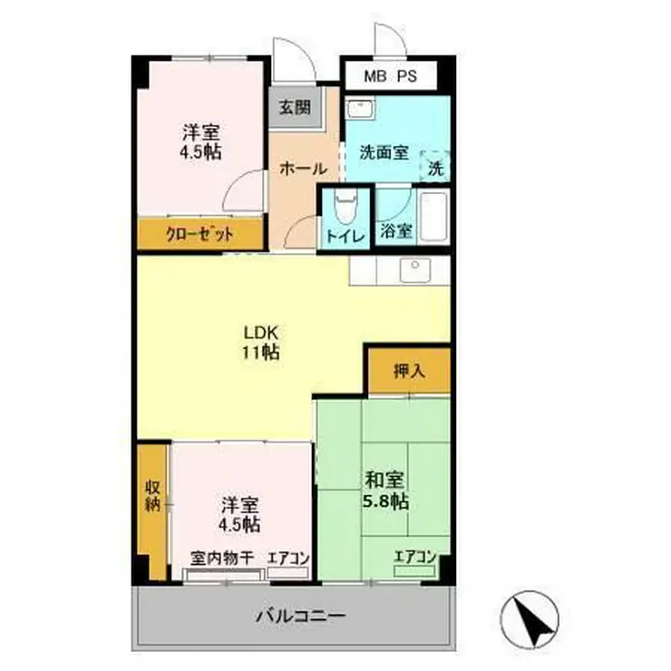 ファーストコーポ幕張本郷 5階階 間取り