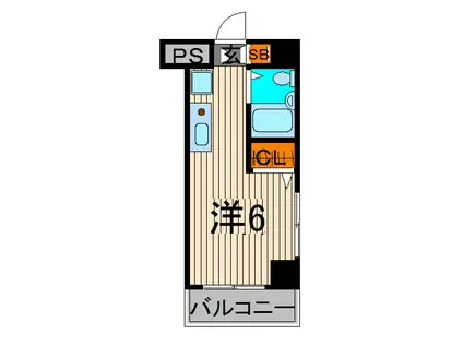 スカイコート西川口第8(ワンルーム/3階)の間取り写真