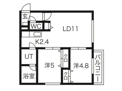 SR177(2LDK/4階)の間取り写真