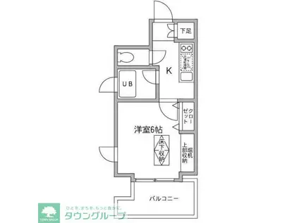ラクラス木場公園(1K/4階)の間取り写真