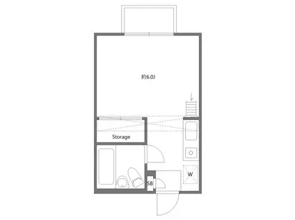 ノーリーズン松戸(1K/1階)の間取り写真
