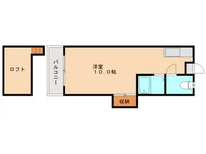 シティベール医生ヶ丘(ワンルーム/2階)の間取り写真