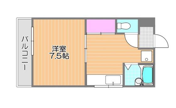 プレアール春日町(1K/5階)の間取り写真